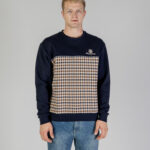 Felpa senza cappuccio Aquascutum ACTIVE SCUBA CLUB CHECK CREWNECK Blu - Foto 1