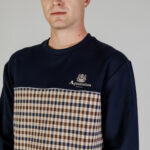 Felpa senza cappuccio Aquascutum ACTIVE SCUBA CLUB CHECK CREWNECK Blu - Foto 5