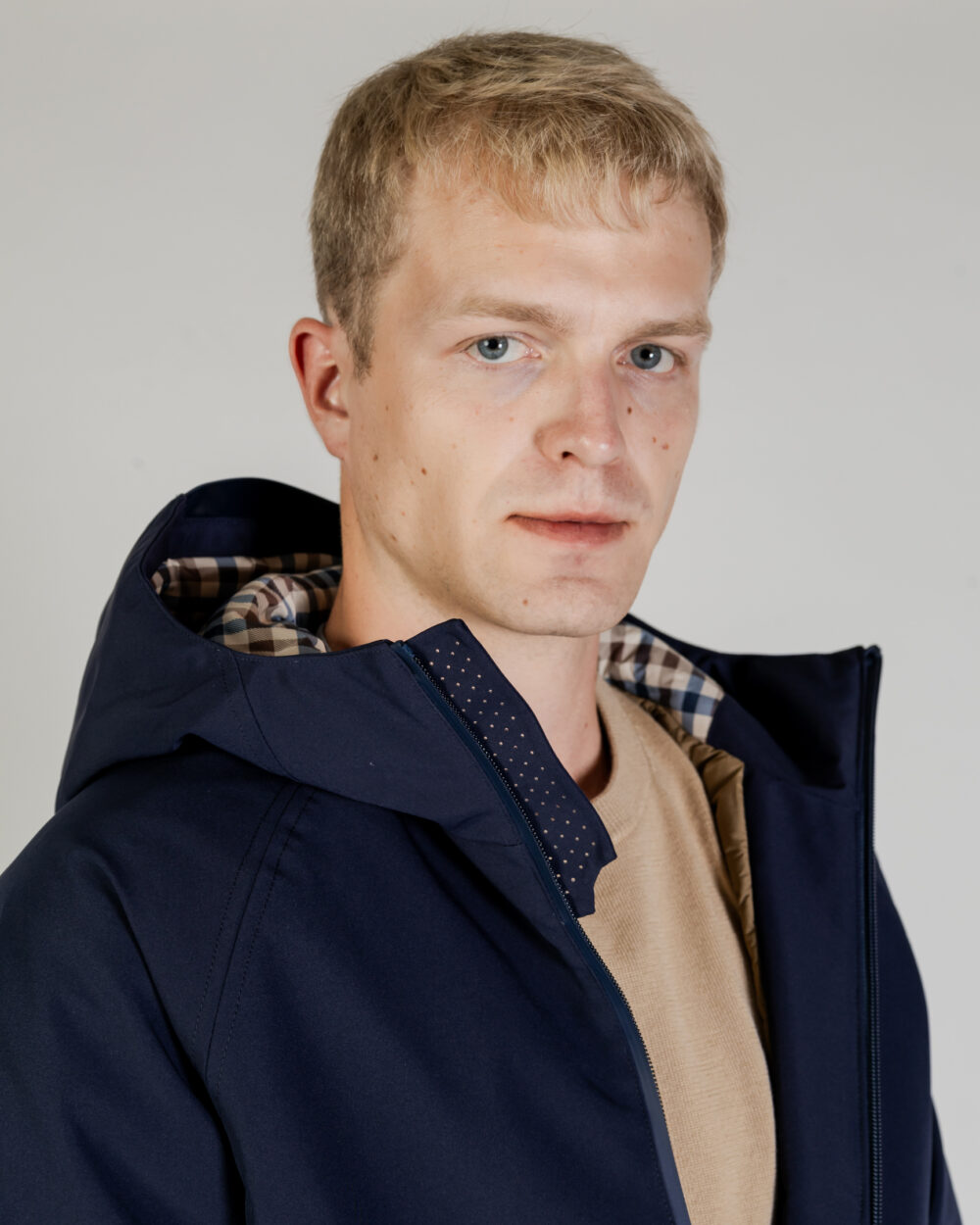 Giacchetto Aquascutum SHELL ACTIVE HOODED JACKET Blu - Foto 2