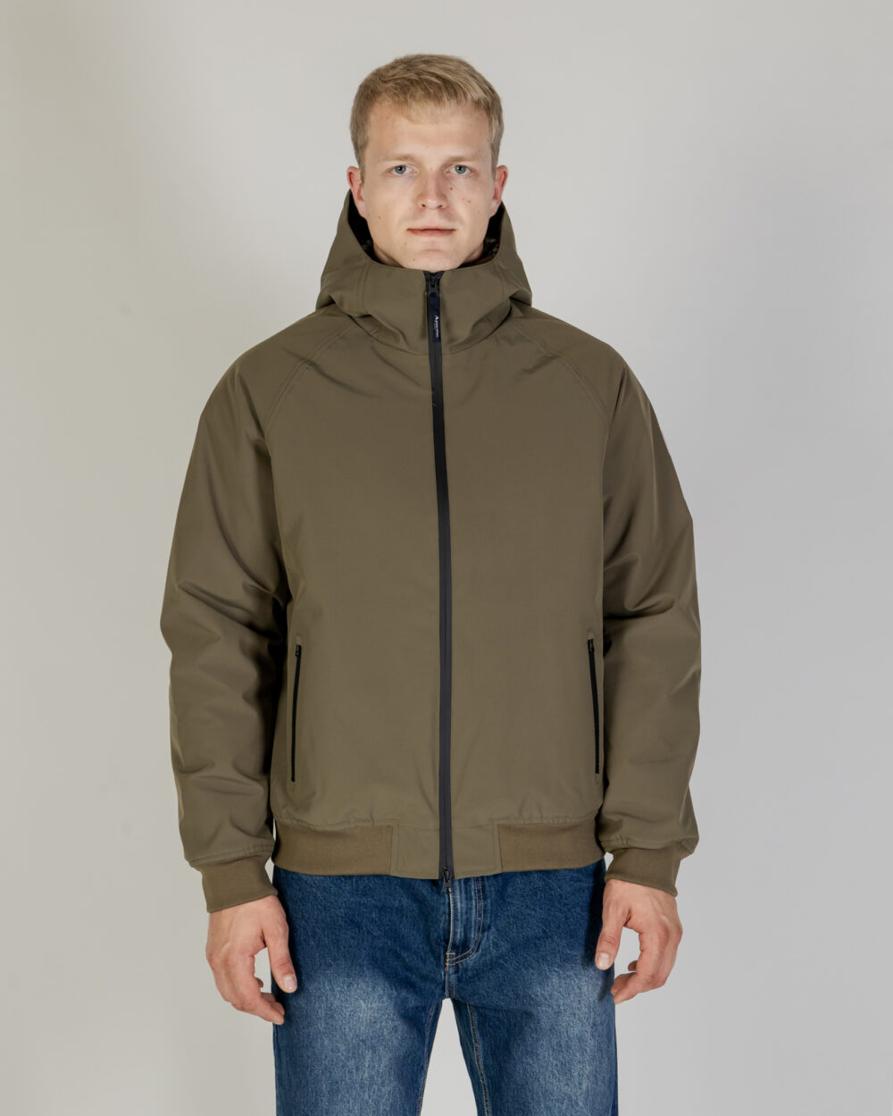 Giacchetto Aquascutum SHELL ACTIVE HOODED JACKET Verde Oliva - Foto 1