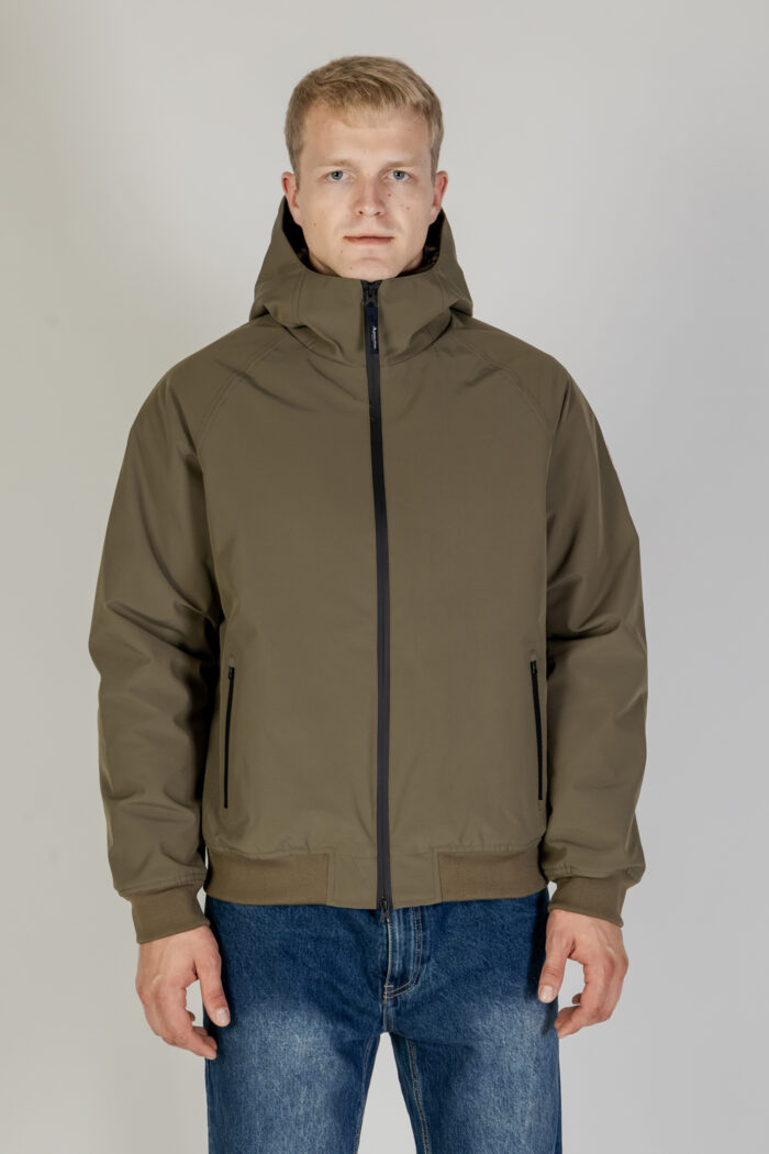 Giacchetto Aquascutum SHELL ACTIVE HOODED JACKET Verde Oliva