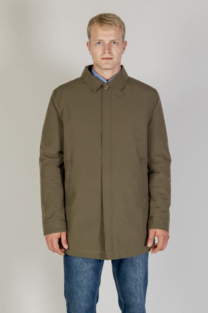 Giacchetto Aquascutum SHELL ACTIVE MID TRENCH Verde Oliva