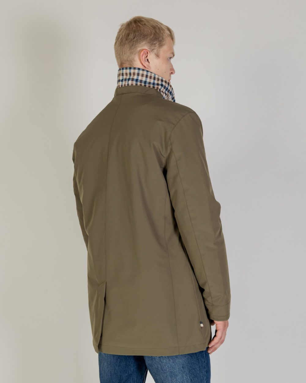 Giacchetto Aquascutum SHELL ACTIVE MID TRENCH Verde Oliva - Foto 3