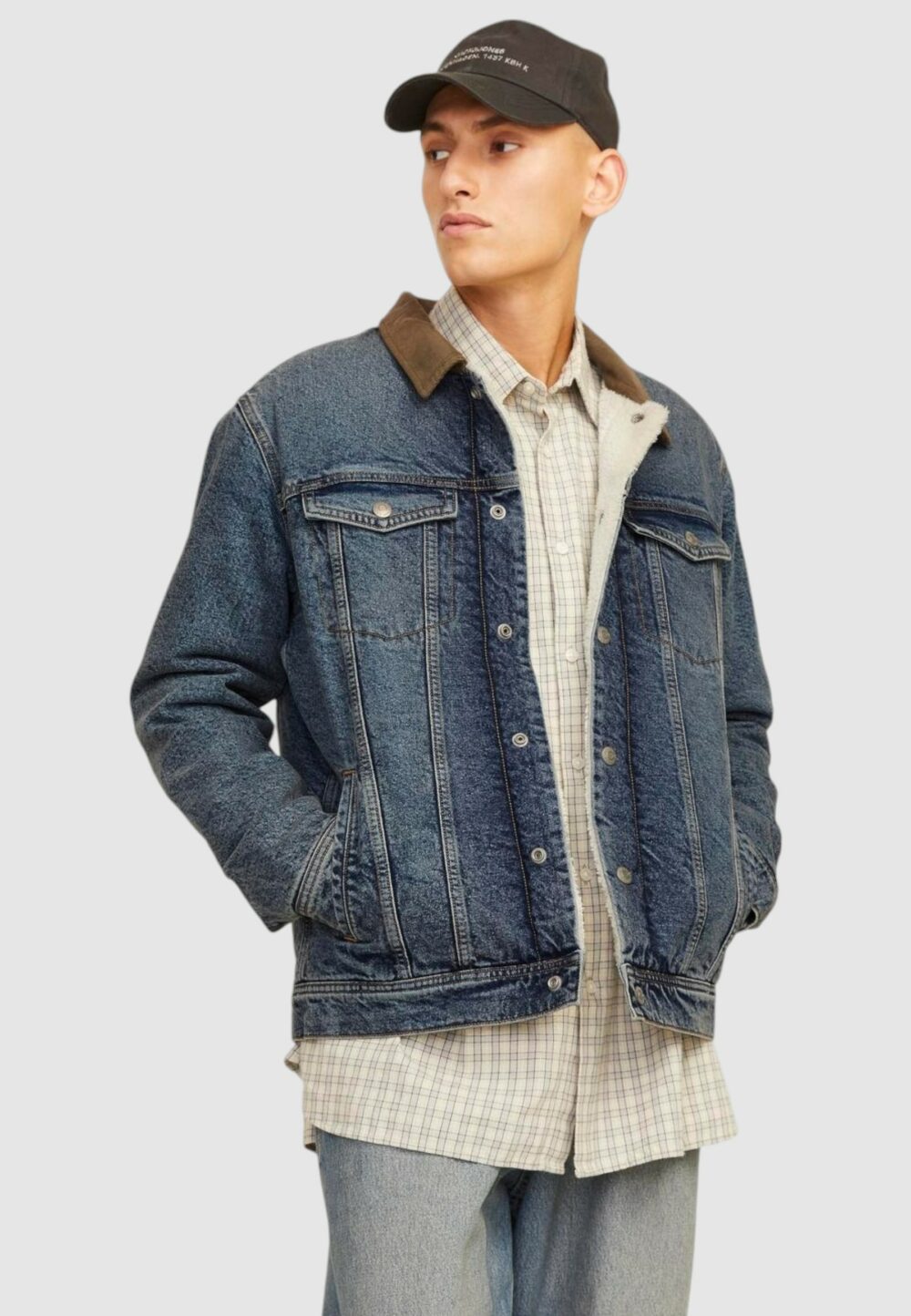 Giacchetto Jack Jones Jjijean Jjjacket W Sherpa Wi 200 Sn Blu - Foto 3