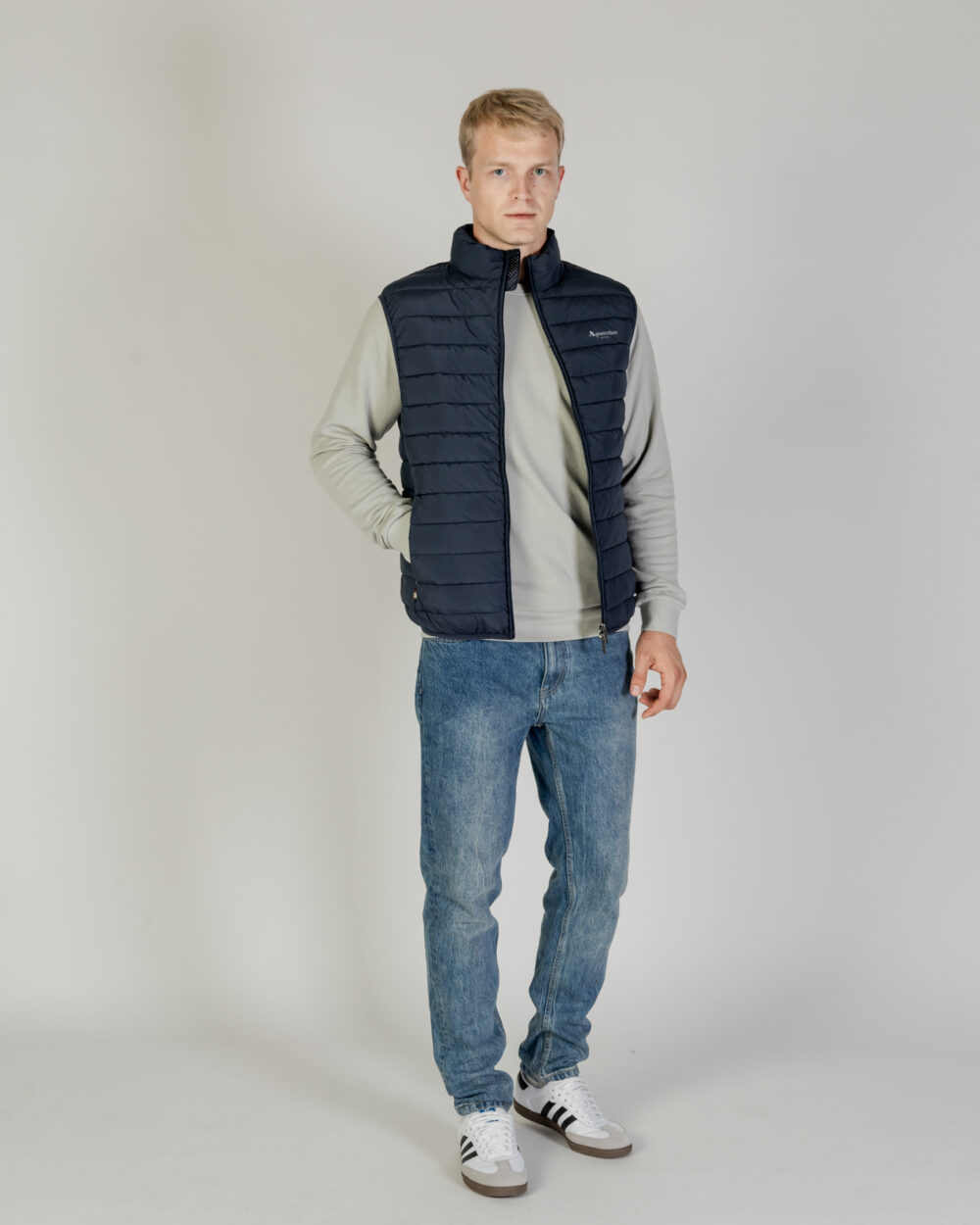 Gilet Casual Aquascutum RLG ACTIVE VEST 100GR Blu - Foto 4