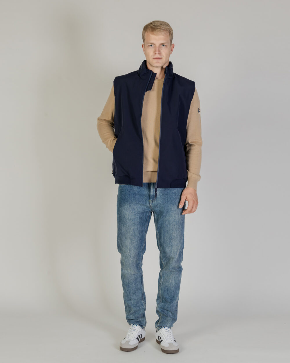 Gilet Casual Aquascutum SHELL ACTIVE VEST Blu - Foto 5