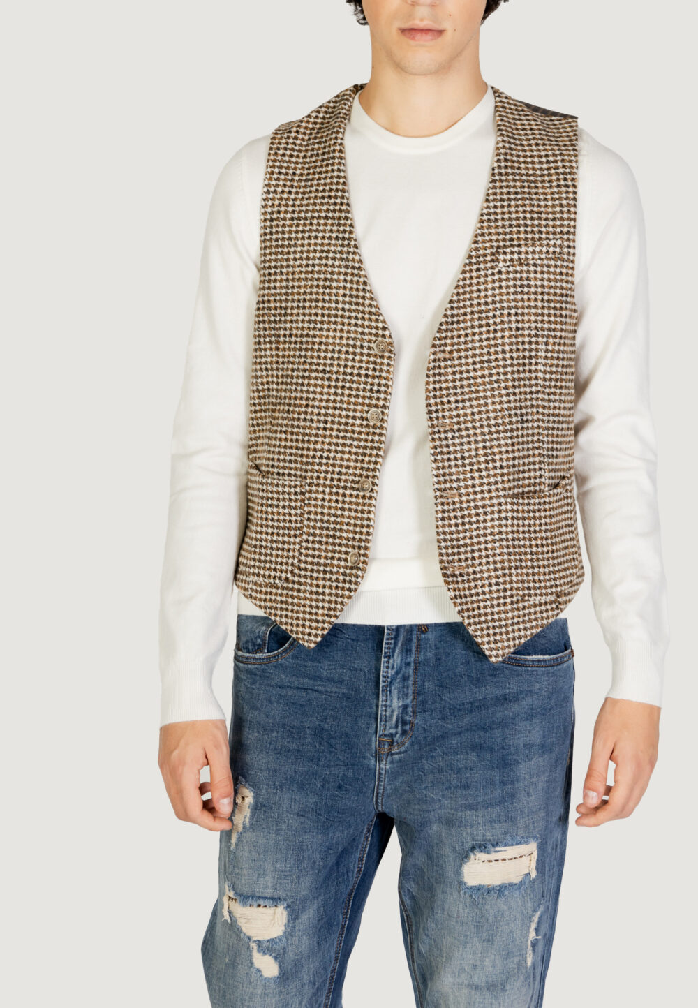 Gilet Casual Gianni Lupo  Beige scuro - Foto 1