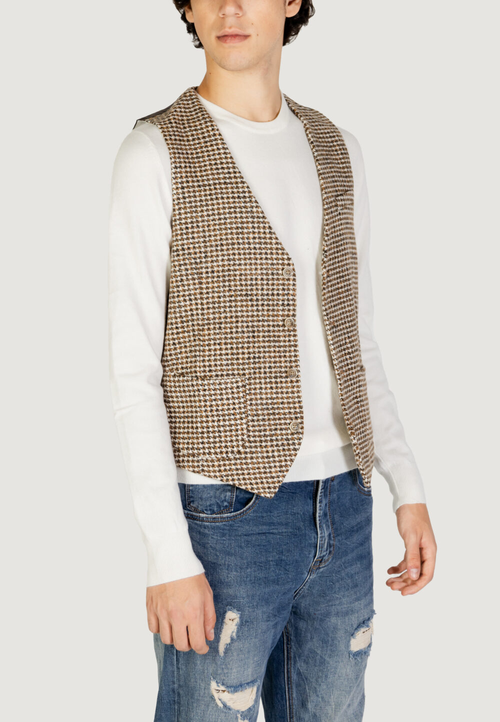 Gilet Casual Gianni Lupo  Beige scuro - Foto 4