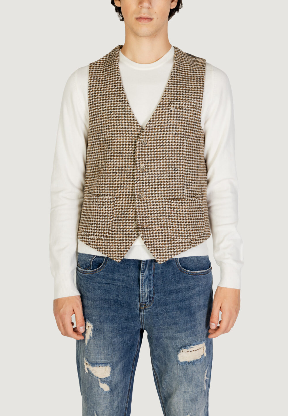 Gilet Casual Gianni Lupo  Beige scuro - Foto 5