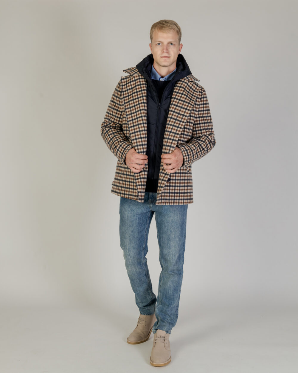 Giubbotto Aquascutum WOOL ACTIVE CABAN Beige - Foto 5