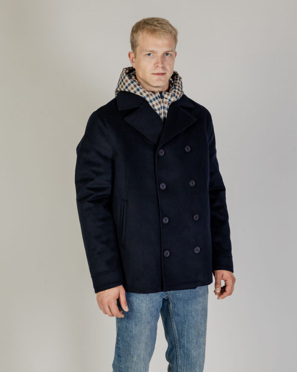 Giubbotto Aquascutum WOOL ACTIVE CABAN Blu - Foto 1