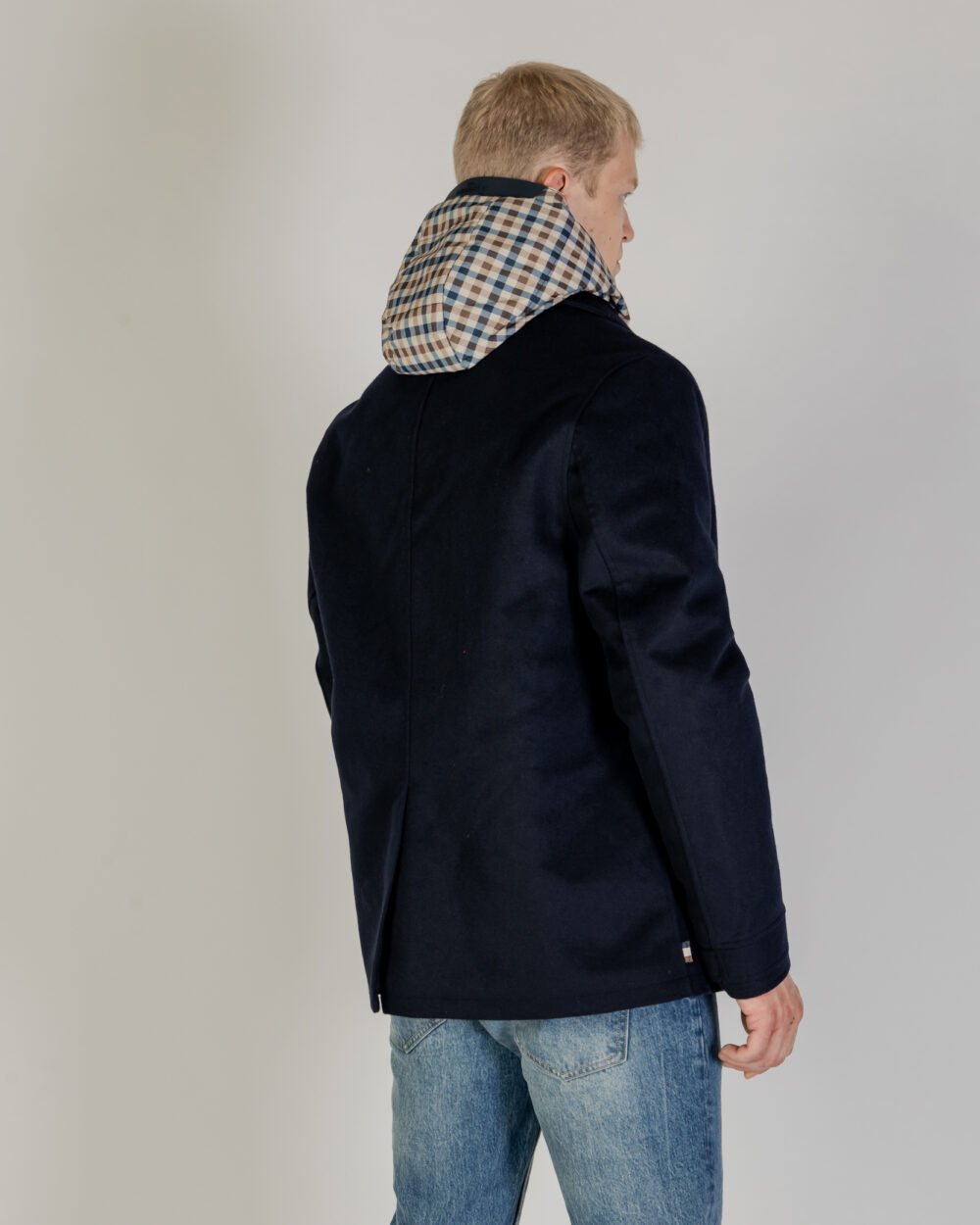 Giubbotto Aquascutum WOOL ACTIVE CABAN Blu - Foto 3