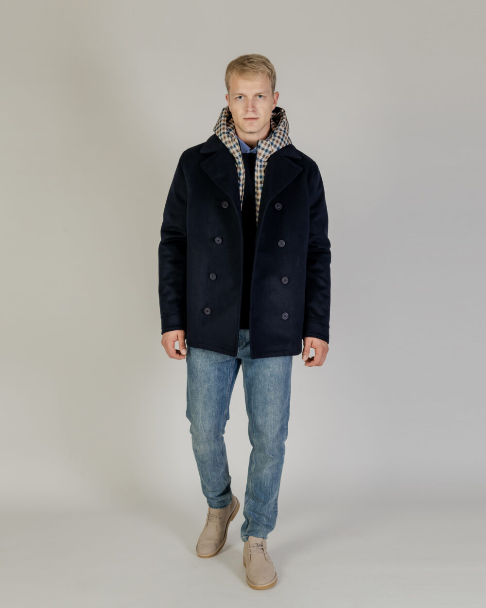 Giubbotto Aquascutum WOOL ACTIVE CABAN Blu - Foto 5