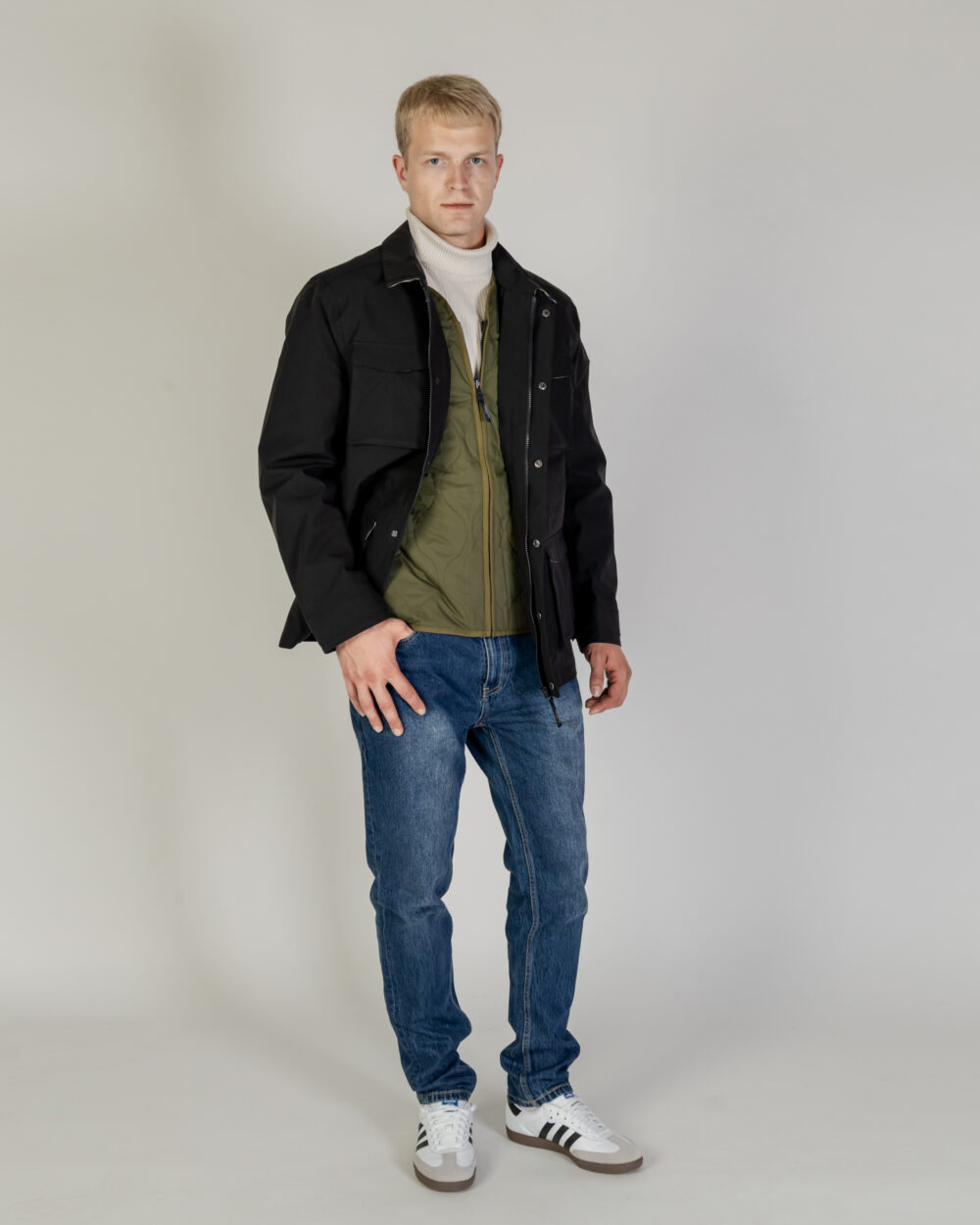 Giubbotto Aquascutum SHELL ACTIVE 3-WAY FIELD JACKET Nero - Foto 5