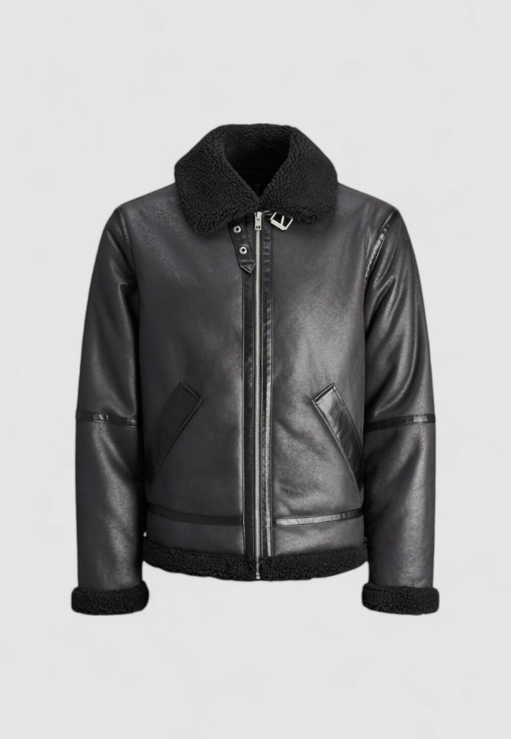 Giubbotto Jack Jones JORCOLE AVIATOR JACKET Nero - Foto 1