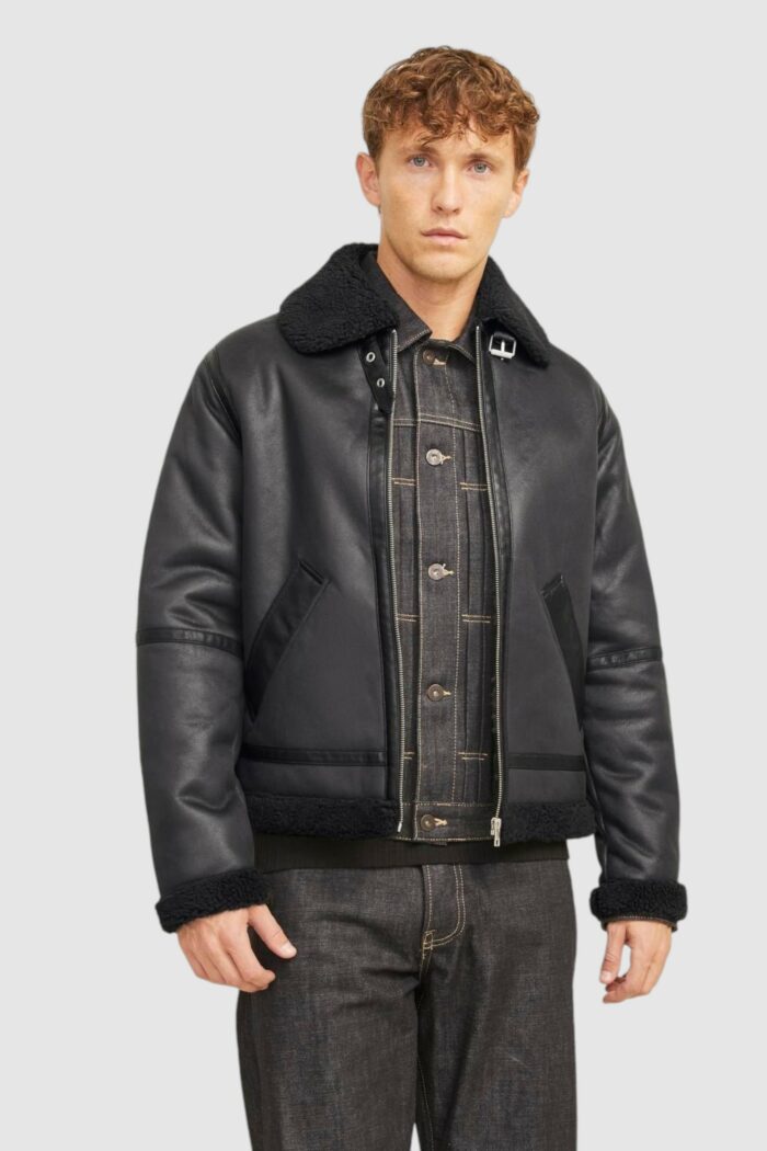 Giubbotto Jack Jones JORCOLE AVIATOR JACKET Nero