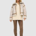 Giubbotto Only ONLYLVA BONDED HIGH NECK JACKET OTW Beige - Foto 3