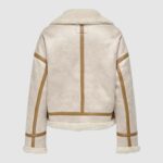 Giubbotto Only ONLYLVA BONDED HIGH NECK JACKET OTW Beige - Foto 5