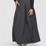 Gonna lunga Only ONLGINNY HW MEL WIDE LONG SKIRT PNT Grigio - Foto 2