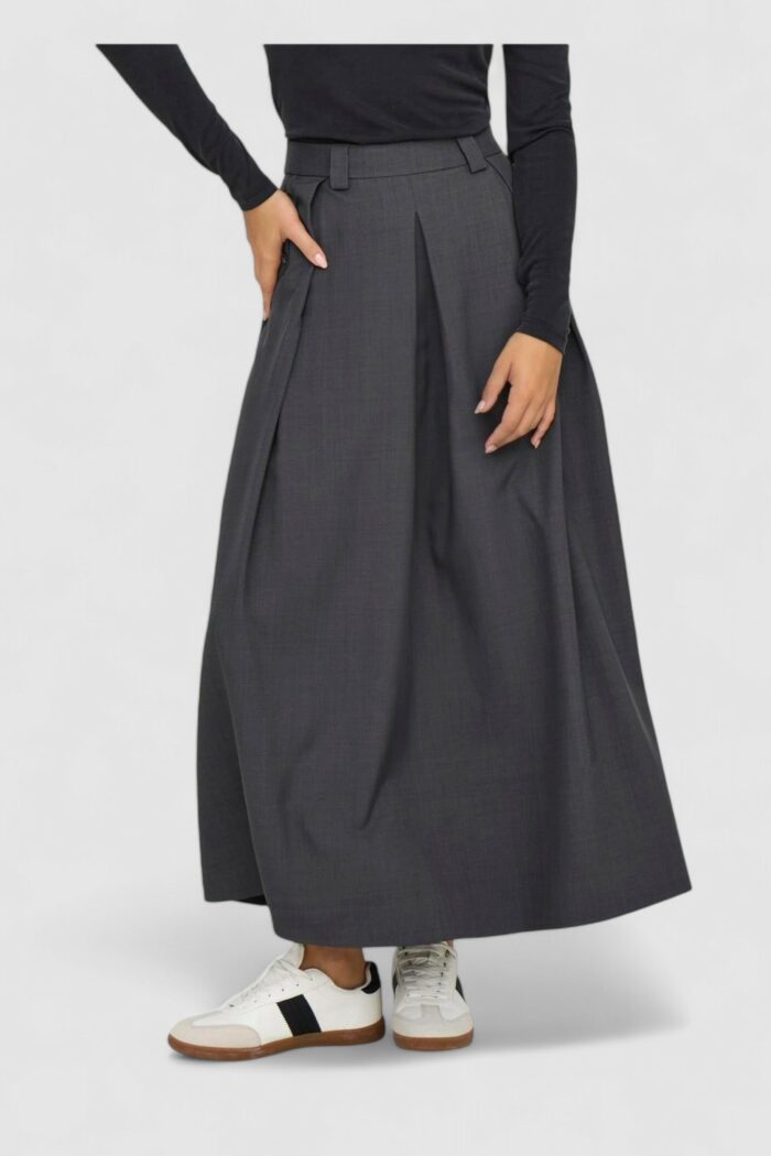 Gonna lunga Only ONLGINNY HW MEL WIDE LONG SKIRT PNT Grigio