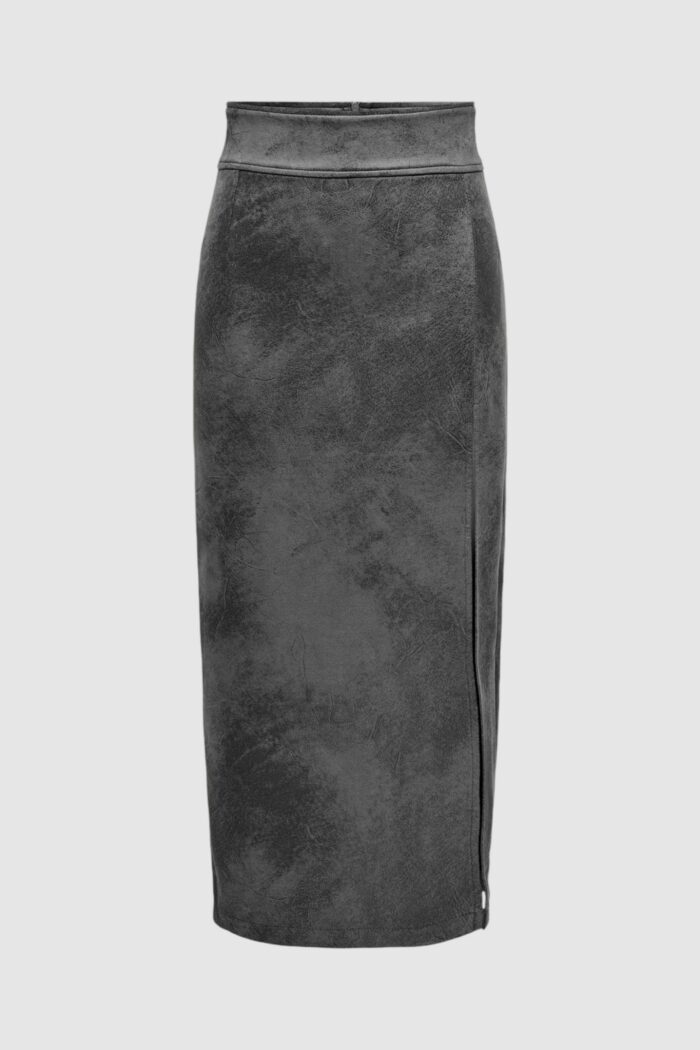 Gonna lunga Only ONLPARIS FAUX SUEDE HW SKIRT OTW Grigio