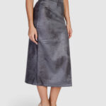 Gonna lunga Only ONLPARIS FAUX SUEDE HW SKIRT OTW Grigio - Foto 5