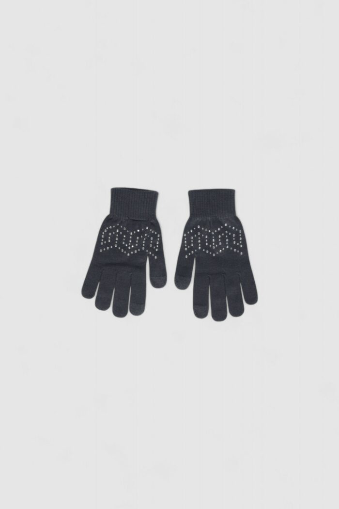 Guanti Pieces PCNASMINE SEQUINS GLOVES BC Antracite