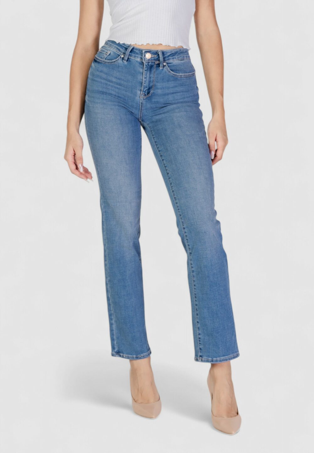 Jeans mom Vero Moda VMFLASH MR STRAIGHT JEANS LI347 GA NOOS Denim chiaro - Foto 1