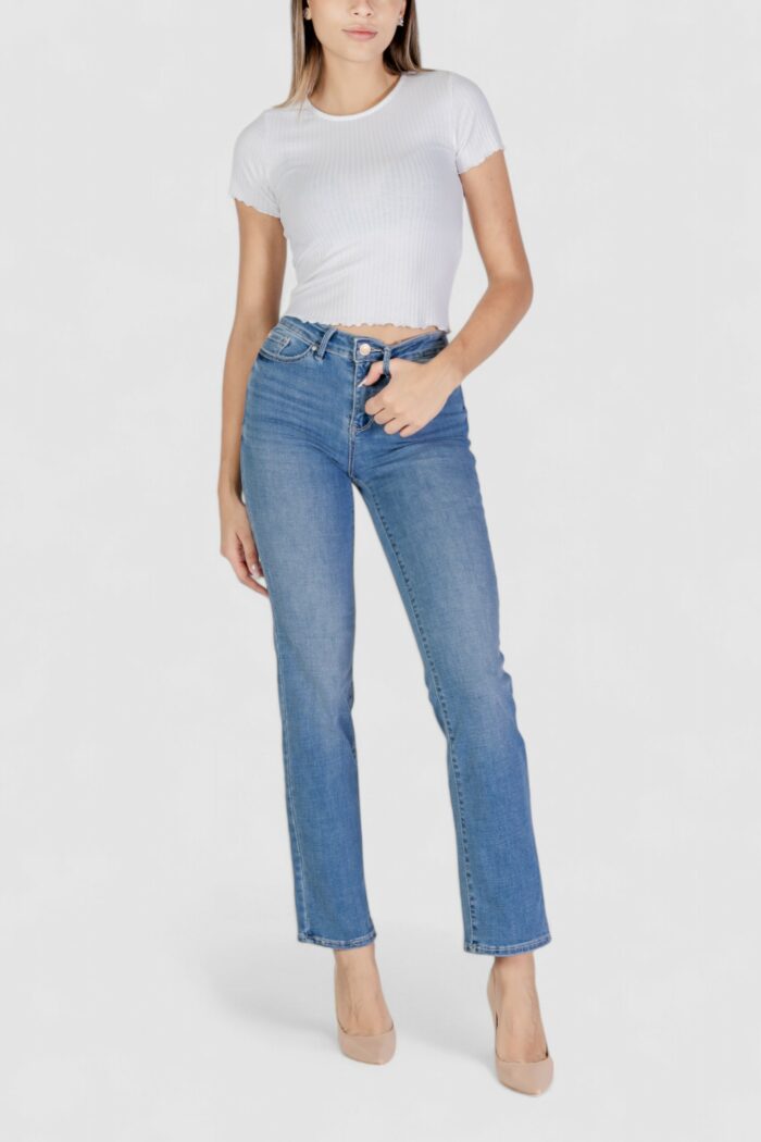 Jeans mom Vero Moda VMFLASH MR STRAIGHT JEANS LI347 GA NOOS Denim chiaro