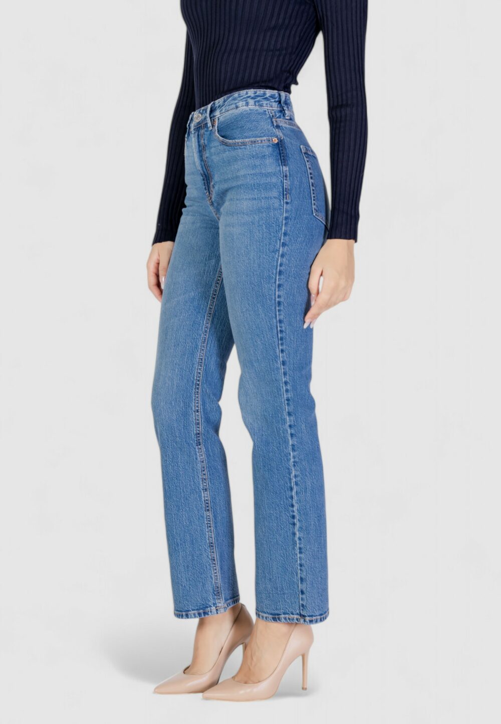 Jeans mom Vero Moda VMTESSA HR STRAIGHT JEANS LI3114 GA NOOS Denim chiaro - Foto 2