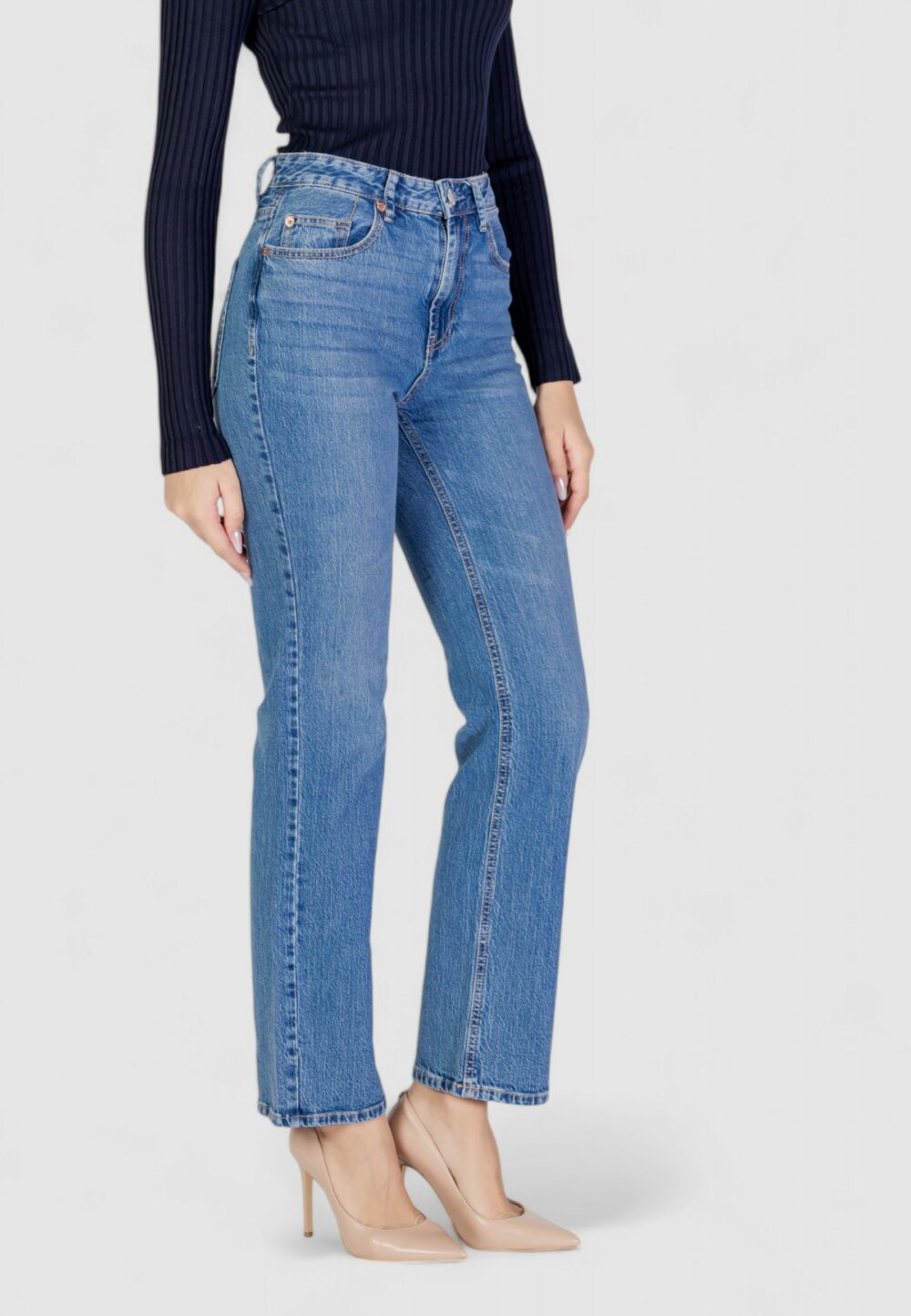 Jeans mom Vero Moda VMTESSA HR STRAIGHT JEANS LI3114 GA NOOS Denim chiaro - Foto 3