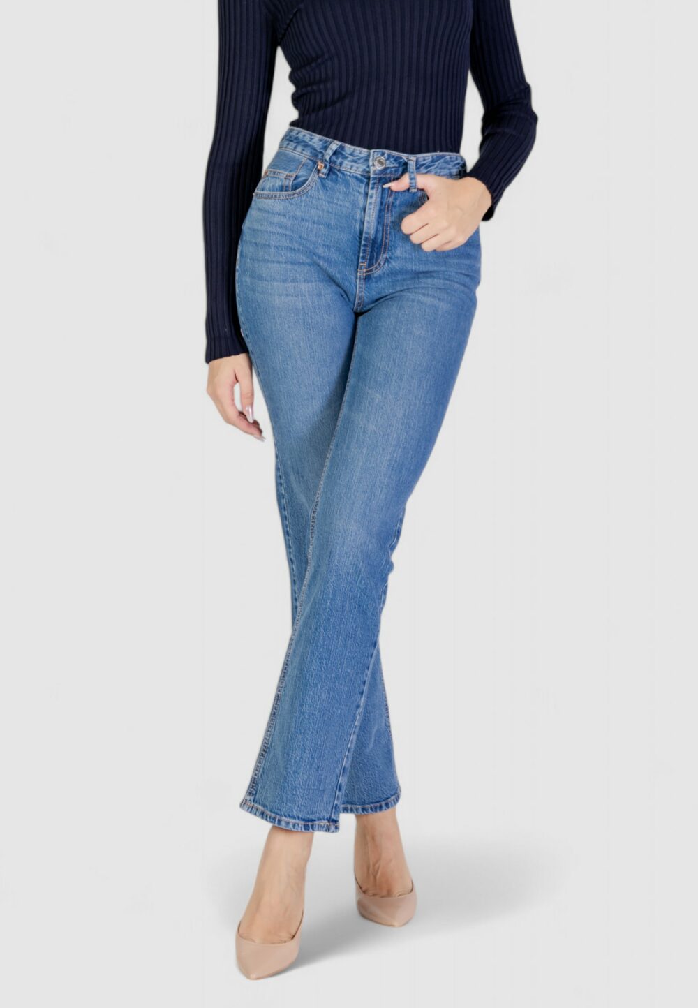 Jeans mom Vero Moda VMTESSA HR STRAIGHT JEANS LI3114 GA NOOS Denim chiaro - Foto 5