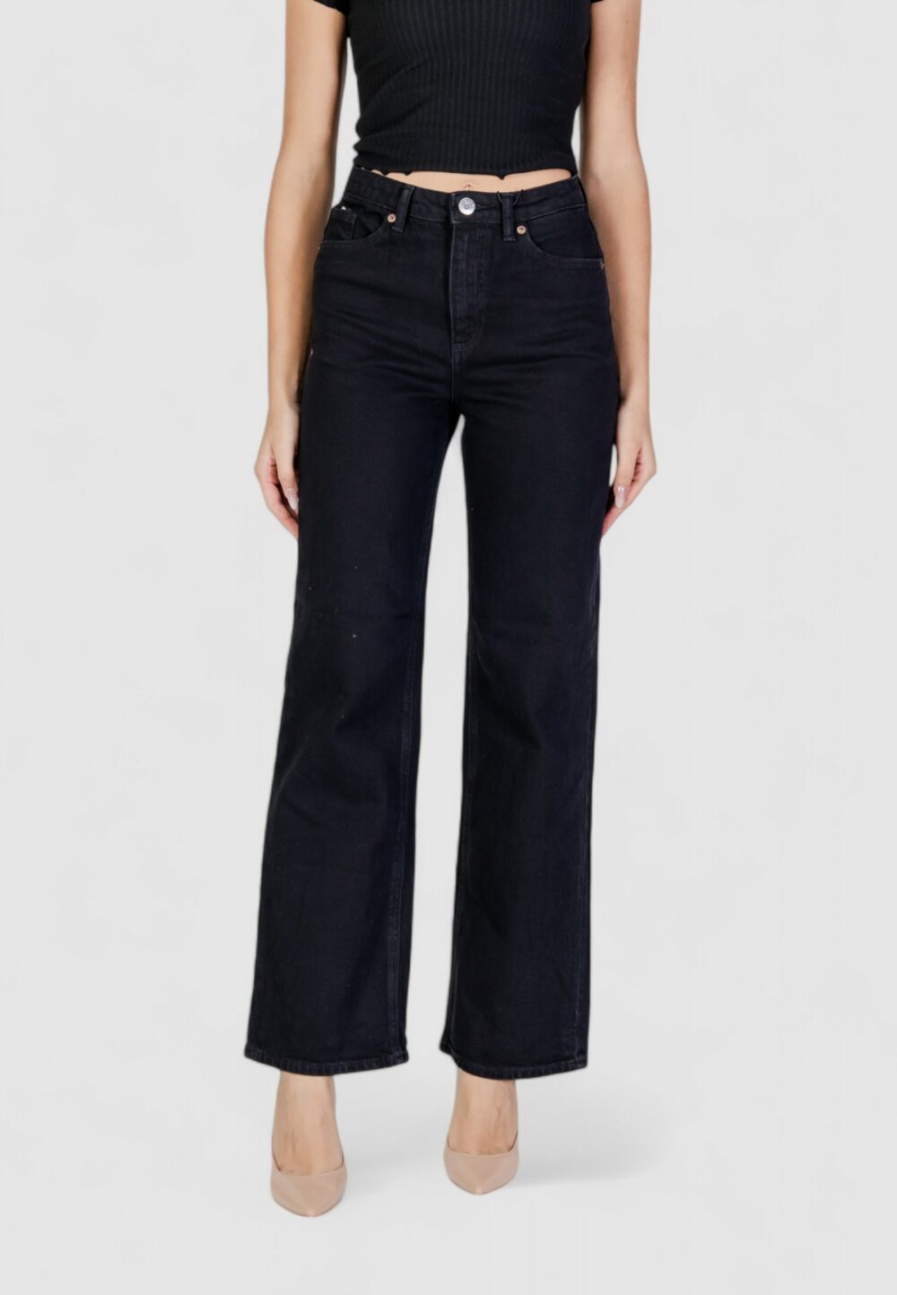 Jeans mom Vero Moda VMTESSA HR WIDE JEANS RA118 GA NOOS Nero - Foto 1