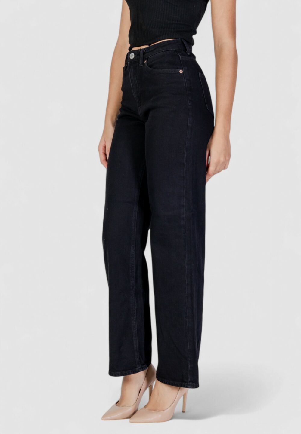 Jeans mom Vero Moda VMTESSA HR WIDE JEANS RA118 GA NOOS Nero - Foto 2