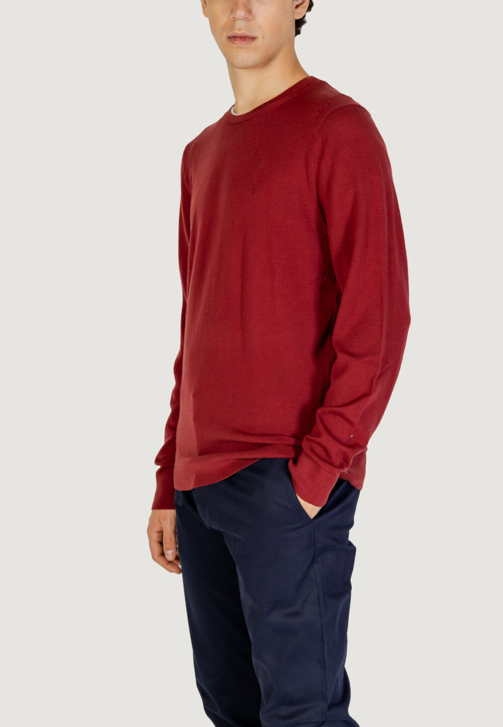 Maglia Calvin Klein Jeans MERINO RWS CREW NECK Bordeaux - Foto 3