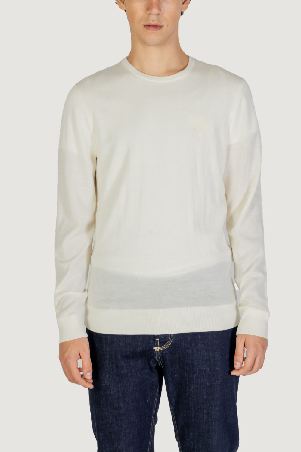 Maglia Calvin Klein Jeans MERINO RWS CREW NECK Panna - Foto 1