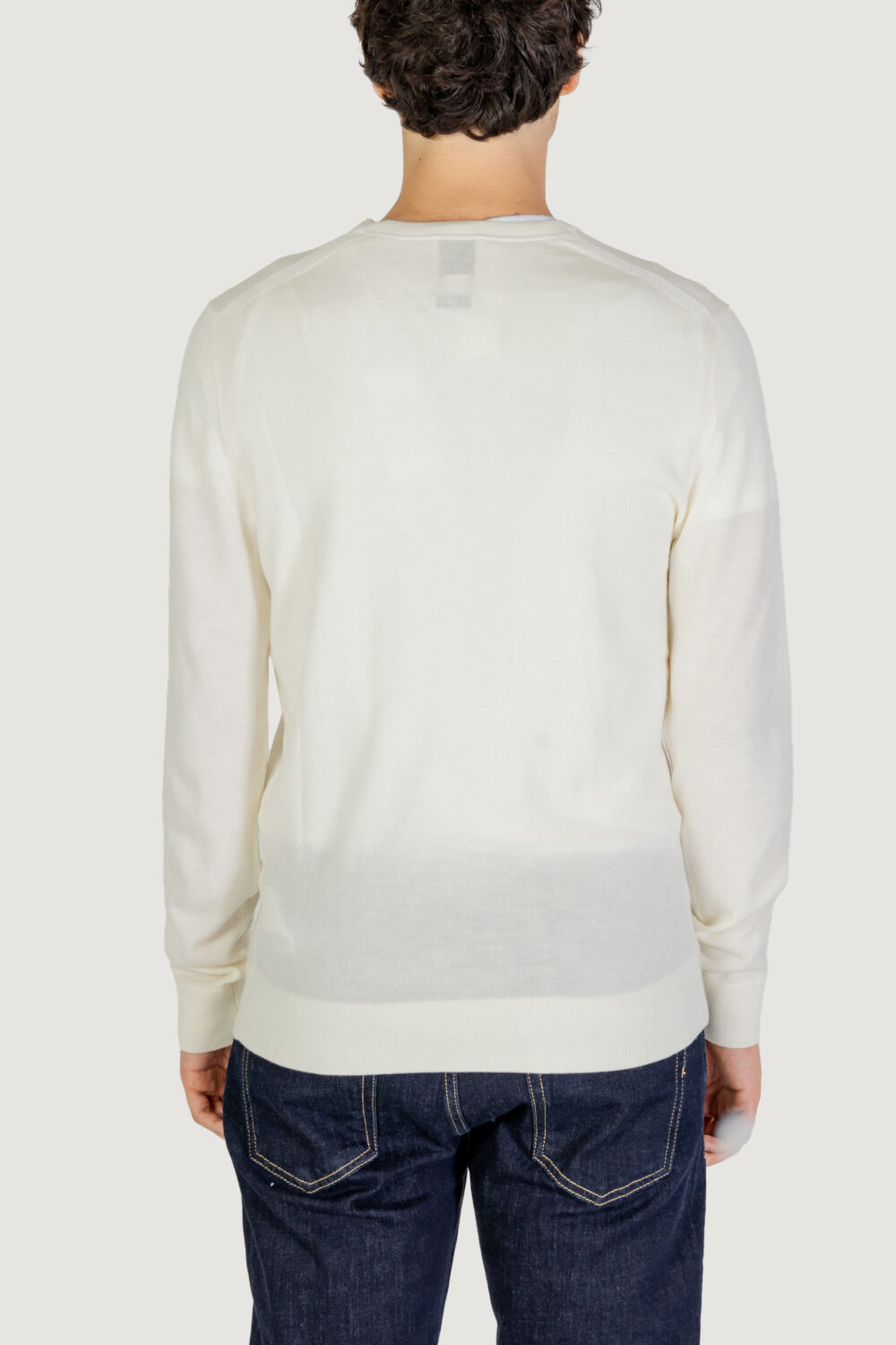 Maglia Calvin Klein Jeans MERINO RWS CREW NECK Panna - Foto 2