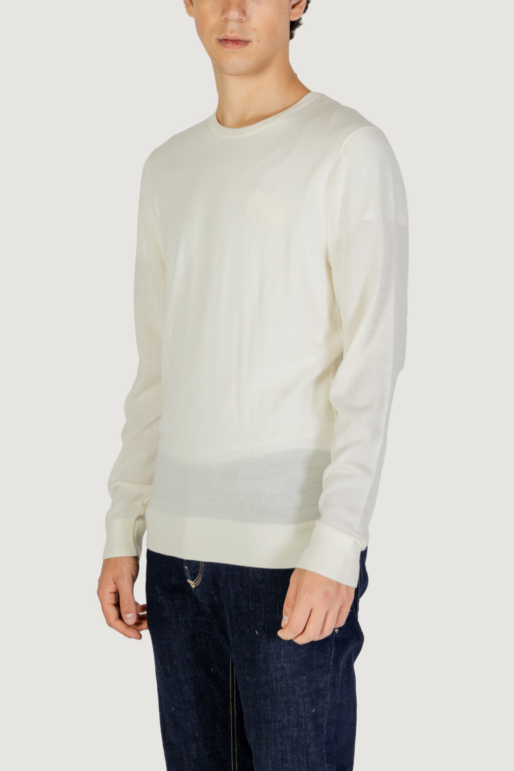 Maglia Calvin Klein Jeans MERINO RWS CREW NECK Panna - Foto 3