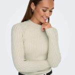 Maglia Jacqueline de Yong JDYMAGDA L/S RIB PULLOVER KNT Beige chiaro - Foto 1