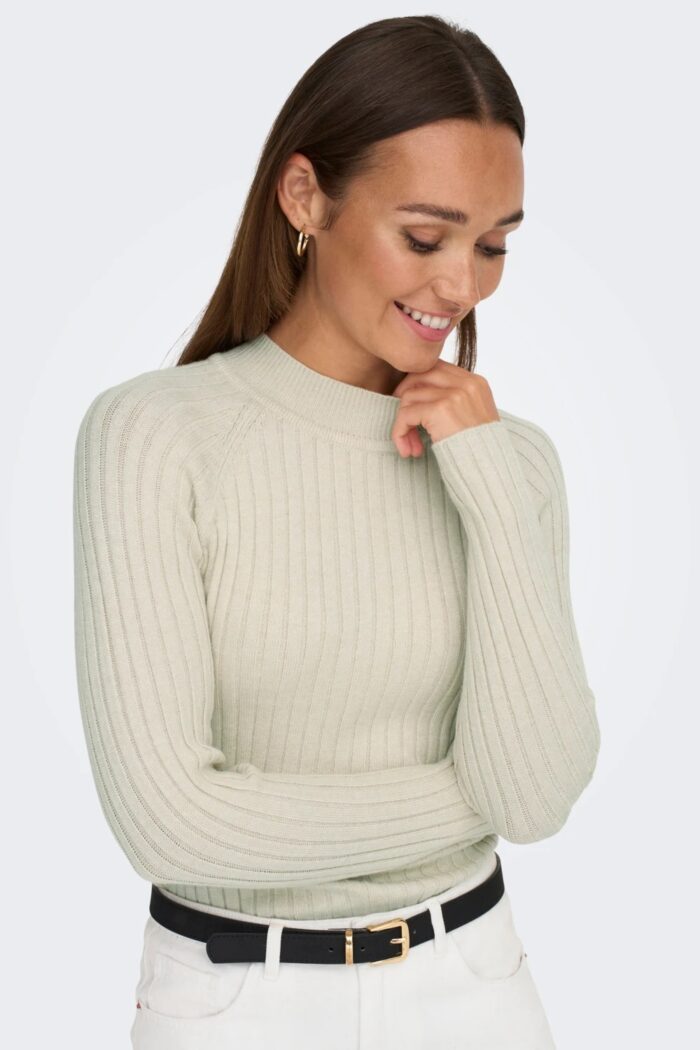 Maglia Jacqueline De Yong JDYMAGDA L/S RIB PULLOVER KNT Beige chiaro