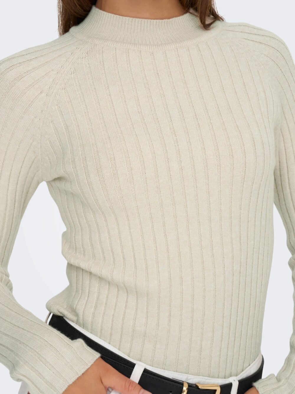 Maglia Jacqueline de Yong JDYMAGDA L/S RIB PULLOVER KNT Beige chiaro - Foto 2