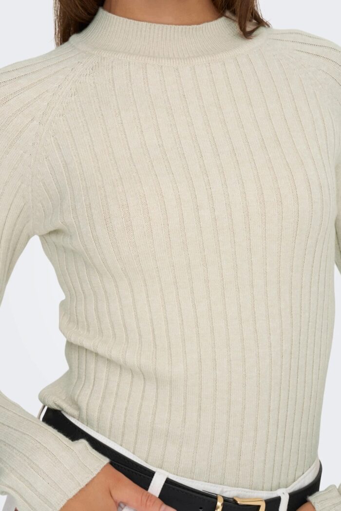 Maglia Jacqueline De Yong JDYMAGDA L/S RIB PULLOVER KNT Beige chiaro