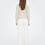 Maglia Jacqueline de Yong JDYMAGDA L/S RIB PULLOVER KNT Beige chiaro - Foto 4