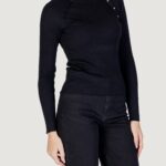 Maglia Only Onlmeddi Ls Button Detail O-Neck Nero - Foto 3