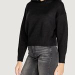 Maglia Vero Moda VMGOLD LS HOOD PULLOVER GA Nero - Foto 3