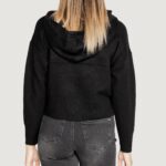 Maglia Vero Moda VMGOLD LS HOOD PULLOVER GA Nero - Foto 4