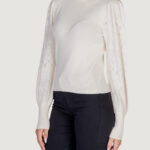 Maglia Vero Moda VMLIMONE LS HIGHNECK PULLOVER GA BOO Panna - Foto 2