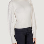 Maglia Vero Moda VMLIMONE LS HIGHNECK PULLOVER GA BOO Panna - Foto 3