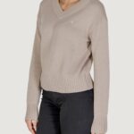 Maglione Calvin Klein Jeans CK EMBRO BADGE V-NECK Beige - Foto 2