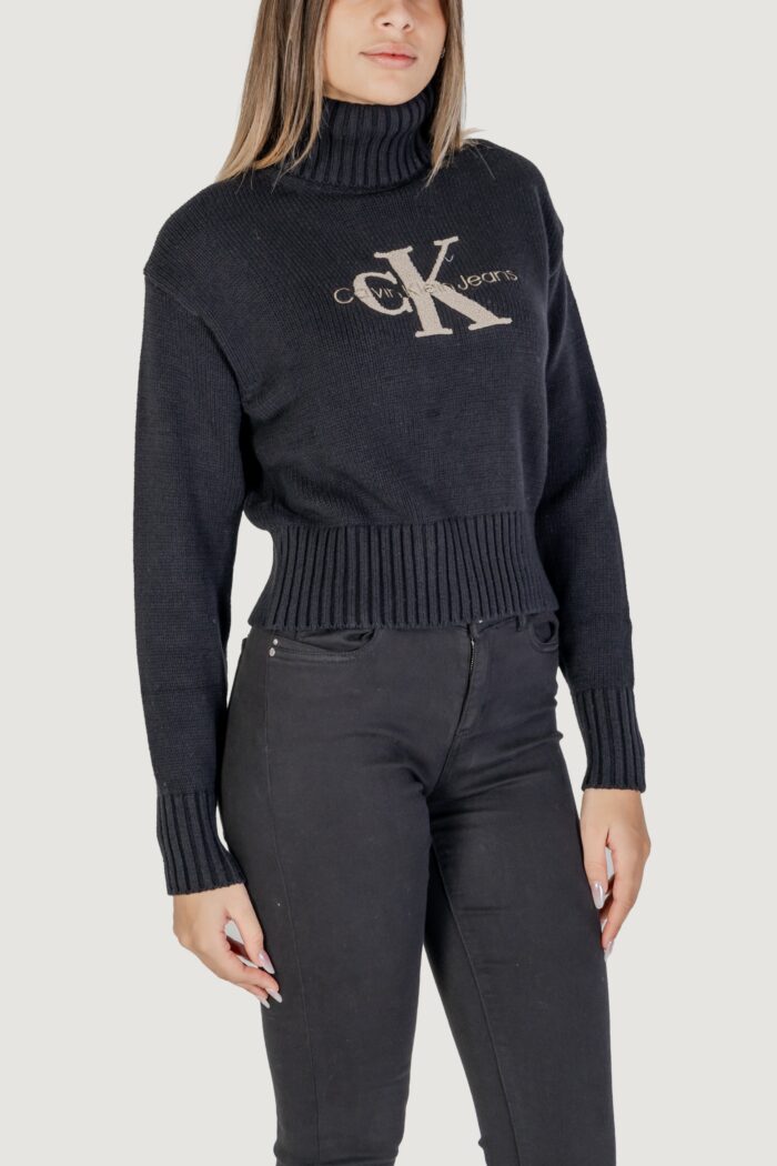 Maglione Calvin Klein CHENILLE MONOLOGO Nero